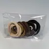 Cuerda Simple para el Cabello, Goma Elástica de Alta Elasticidad, Cuerda Marrón para el Cabello, Anillo de Cabello de Alta Gama, Anillo Básico de Toalla, Funda de Cuero Espesa que No Daña el Cabello
