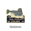 Imán de Refrigerador Reno Aurora Boreal Bosque Campo de Nieve Animal Auspicioso Insignia Metálica Broche Círculo Polar Ártico Cultural Creativo Personalización