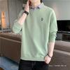 Suéter de Dos Piezas Falso Ge Hua Otoño Hombre Nueva Marca de Moda Primavera y Otoño Camiseta de Manga Larga para Hombre Camisa Casual con Cuello Camiseta Base