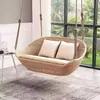 Cesta colgante para el hogar Silla de ratán Silla colgante para balcón interior Silla mecedora Silla cuna de celebridad de internet Hamaca para persona perezosa en el patio Silla mecedora exterior