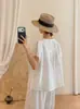 2026 Verano Nuevo Cardigan Camisa para Mujer Ganchillo Calado Floral Top Artístico Fresco Manga Corta Casual Transfronterizo