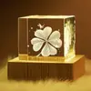 Adornos Creativos de Cristal Tallado en Cubo 3D de Luna y Nube - Decoración de Escritorio Estilo Casual