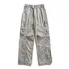 Calça de Trabalho Casual da Moda Nova para Primavera e Verão, Calça de Trabalho Suja Versátil Estilo Americano com Duas Aberturas