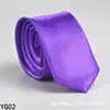 Corbata de color liso para hombre casual 5 cm estilo coreano seda artificial estrecha para lugar de trabajo boda negocios administrativa venta al por mayor
