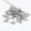 Conector de Pingente Oval de Zircônia em Cobre Banhado a Ouro 18K Acessórios para Joias de Colar DIY D42