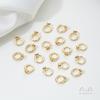 Fio Banhado a Ouro 14K com Preservação de Cor Anel Fechado de Furo Duplo DIY Pulseira de Pérolas Colar Joias Acabamento Fivela Anel de Conexão Acessórios