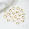 Anéis de Conexão de Argola Fechada Banho de Ouro 14K Color-Preserving com Duas Aberturas para Pulseiras e Colares de Pérolas DIY Fechos de Joias