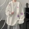 Sudadera con cuello redondo estampada estilo americano para hombre, nueva colección otoño 2026, prenda exterior elegante y sofisticada para hombres jóvenes