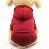 Amazon suéter de dos patas con bolsillo para mascotas color sólido otoño e invierno ropa con forro polar para perros suministros para perros venta al por mayor
