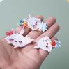 Bordado bordado adesivos de pano computador bordado grampo moda desenhos animados coelho acessórios artesanais queimados borda roupas adesivos patch adesivos