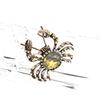 Broche de Caranguejo com Cravação de Diamantes de Luxo Leve Estilo Coreano Nicho Liga de Metal Transfronteiriça Broche Retrô para Jaquetas, Cardigãs, Suéteres Broche Versátil