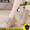 Sapatos brancos femininos all-match básico 2023 novo estilo coreano primavera estudante fundo grosso chique street shooting sports board shoes para mulheres