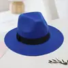 Novo Chapéu de Coco de Lã com Aba Reta Chapéu de Coco de Topo Personalizado Retrô Britânico Chapéu de Jazz Cor Sólida Francês Elegante Chapéu de Lã Quente