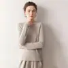 Suéter de Punto Base Elegante y Adelgazante de Cachemir 100% Puro de Alta Gama para Mujer, Ideal para Viajar, Disponible para Venta al por Mayor