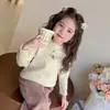 Estilo Coreano Meninas Renda Coelho Pequeno Macacão Base de Lã Outono/Inverno 2026 Novo Criança Menina Espessado Top