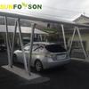 Suporte de galpão de carro fotovoltaico de liga de alumínio tipo W kit de suporte de espaço de estacionamento bilateral solar