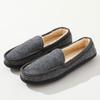 Comercio electrónico transfronterizo Amazon pantuflas cómodas de espuma viscoelástica para hombre zapatos forrados de terciopelo afelpado de imitación de lana en stock