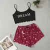 Conjunto de Dos Piezas con Chaleco y Shorts de Tirantes para Mujer, Ropa de Casa, Nuevo Modelo Transfronterizo Europeo y Americano