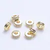 Cuentas Espaciadoras de Doble Capa Chapadas en Oro de 14K para Pulseras, Collares y Accesorios de Ensartar DIY