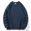 Sudadera de Algodón Pesado de Corte Holgado con Cuello Redondo y Mangas Largas con Logo Impreso Personalizado, Ropa de Trabajo, Uniforme de Clase, Hecho a Medida, Unisex