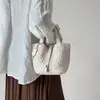 Bolso de mujer tejido modelo nuevo 2026, bolso de mano para mujer, bolsa tipo cesta tote, bolso cubo, bolso de hombro y cruzado para el día a día