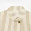 Ropa de Mujer Transfronteriza 2026 Estilo Europeo Moda Callejera Chaqueta de Traje de Manga Corta a Rayas con Cuello Alto para Mujer L52618