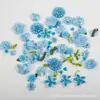 Mori 75 piezas traje azul cielo calcomanías flores de tela hechas a mano DIY Pasador para el cabello de niños europeos y americanos Decoración de ropa