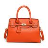 Bolso de Comercio Exterior para Mujer, Primavera 2025, Nuevo Bolso de Hombro Simple de Color Sólido Europeo y Americano, Elegante Bolso de Mano con Estampado de Litchi