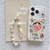 Capa de celular Big Mouth Shin-chan com pulseira para iPhone 17 Pro Max, Apple 16 Pro, 14 e 15 Pro