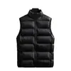 Chaleco de hombre de alta calidad, talla grande, con cuello alto, forrado de forro polar y engrosado para abrigar, protección contra el frío e impermeabilización, hecho con plumón y algodón