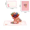 Nueva Tarjeta de Felicitación Creativa 3D Flores Grabadas con Láser Tarjeta Tridimensional Emergente Regalo de Cumpleaños Día de San Valentín Venta al por Mayor