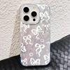 Design Doce de Laço para Meninas, Adequado para Capa de Gaze com Penas de Buraco Grande Apple 17, Capa de Celular a Laser iPhone 16 Personalização Atacado