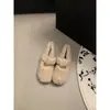 Primer Encuentro Temporada Leche Blanca Francesa Plus Terciopelo Cálido Peludos Zapatos Mujer 2026 Otoño/Invierno Nuevo Estilo Mocasines de Exterior sin Cordones