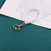 Bolso de Perlas Artificiales Cadena de Perlas Cadena Corta Llavero Cadena Colgante Funda de Teléfono Móvil Llavero Colgante Decorativo Pequeños Accesorios de Joyería