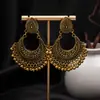 Brincos Europeus e Americanos Transfronteiriços Retrô Étnicos com Franjas em Gota de Água Brincos com Tassel Crescente Oco Brincos Boêmios