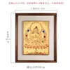 Thangka nepalês pintado à mão folheado a ouro pintura suspensa decoração de sala de estar em casa moldura de foto de madeira maciça mural
