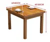 Juego de mesa y sillas comerciales de madera maciza para restaurante, mesa y sillas de restaurante, mesa de comedor para restaurante de comida rápida, mesa para barbacoa y hot pot