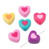 Color acrílico a juego cuentas melocotón pintura bicolor amor cuentas sueltas DIY pulsera casera collar fabricantes de cuentas venta al por mayor