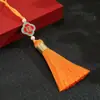 5.5cm Borla de la Fortuna Unidad Flash USB Borla Cadena para Teléfono Móvil Borla Marcapáginas Bolsita Accesorios Estilo Antiguo Hilo Delgado Borla Colgante Colgante al por Mayor
