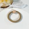 Diadema de frijol de chocolate simple de Corea del Sur color marrón leche diadema combinable para mujer banda de goma gruesa de alta elasticidad cuerda para el pelo básica