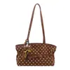 Bolsa de bolinhas fresca, doce e fofa, novo modelo 2026, nicho, texturizada, casual, de grande capacidade, bolsa de ombro de alta aparência