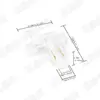Adaptador tipo L directo de fábrica, hebilla de cristal transparente ultrafina, barra de luz COB SMD, tira de luz monocromática de placa desnuda universal