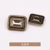 Botones Rectangulares Cuadrados Grandes de Diamante Cosidos a Mano Pequeños Fragantes para Abrigos, Ropa, Cortavientos, Suéteres, Botones Metálicos de Punto