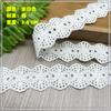 Accesorios para el cabello de Lolita hechos a mano con bordado de encaje de algodón blanco engrosado de arroz bilateral, material para sombreros, accesorios de bricolaje