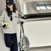 Conjunto de Sudadera a Rayas para Niñas, Nuevo Estilo Primavera y Otoño 2025, Conjunto de Otoño para Niños, Sudadera Coreana de Otoño para Niñas Grandes