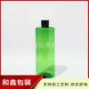 Botella PET transparente de 500 ml con tapa estándar, hombro plano y tapa de rosca; Botella de hidrosol azul de 500 ml; botella de cebo; botella de loción