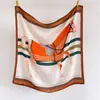 Bufanda Cuadrada Grande Retro de Moda con Tacto de Algodón y Lino, Chal Versátil de Terciopelo Espigado de Seda Sintética, Pañuelo para la Cabeza Estampado, Bufanda