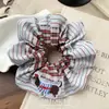 Elástico de Cabelo Estilo Blogger com Textura Xadrez de Dachshund, Prendedor de Cabelo de Alta Qualidade para Penteados de Coque, Acessório de Cabelo da Moda para Mulheres