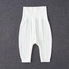 Pantalones divididos para bebé con botón, pantalones cálidos de algodón para mujer, ropa interior de entrepierna abierta para hombre, otoño e invierno, bebé, cintura alta, protección para el vientre, pantalones largos