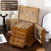 Caja de Joyería de Madera Maciza Gran Capacidad Madera Retro Estilo Chino Joyería Regalo de Boda Caja Práctica